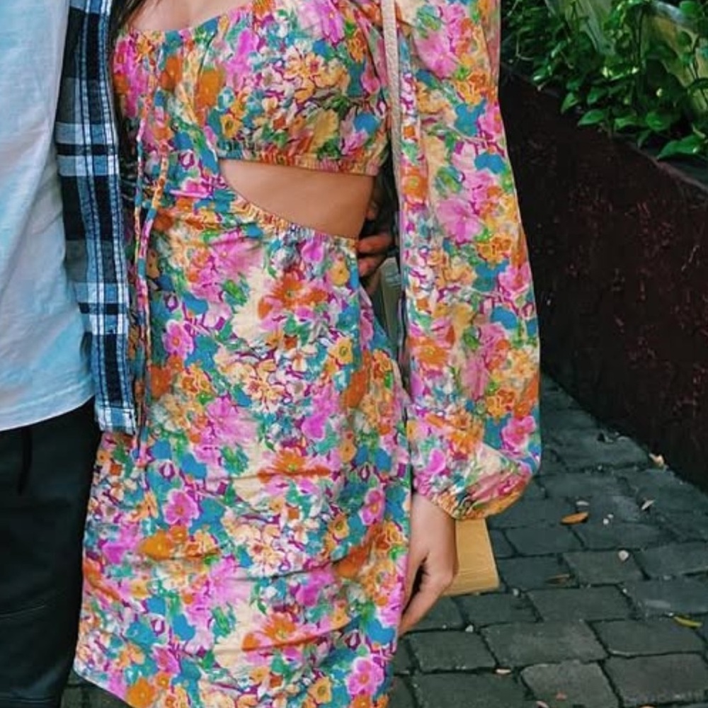 Floral Cutout Dress